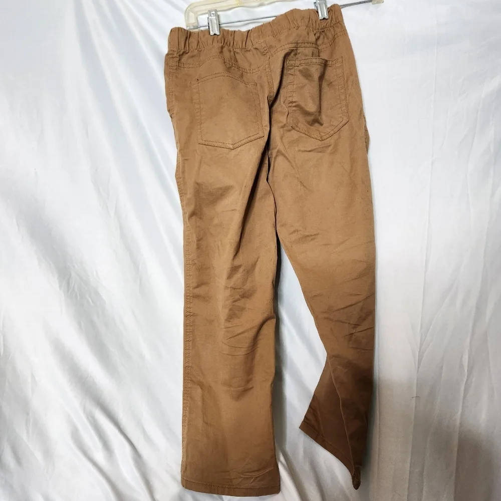 Cat & Jack Boys' Straight Fit Woven Pull-On Pants - Brown 10